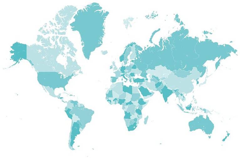 Weltkarte der Social Networks